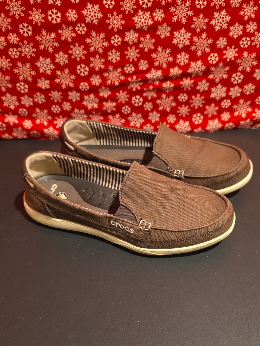 Crocs Women's Brown Slip-On Casual Loafers